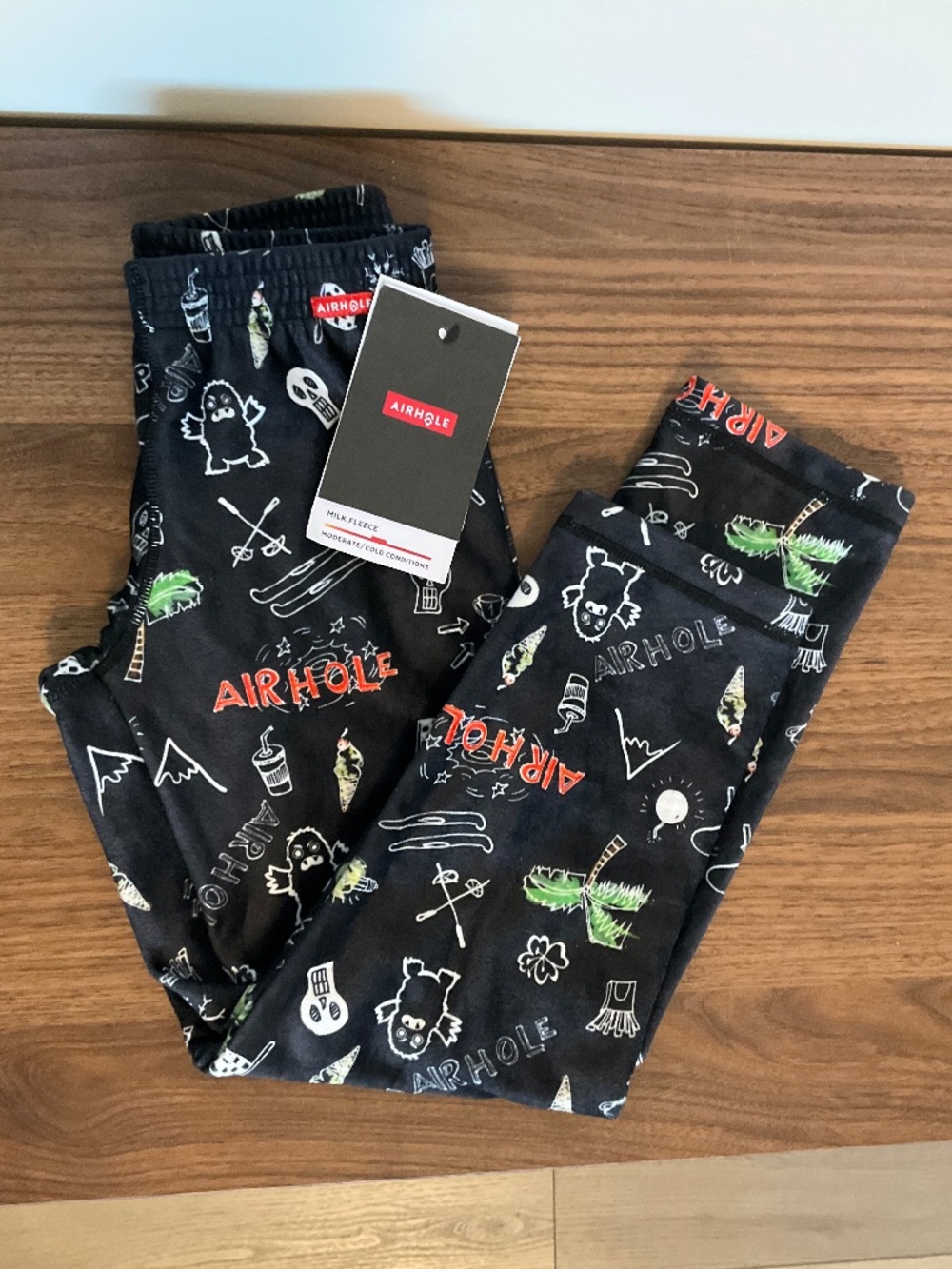 Fleece thermal airhole pants for kids, NWT, medium